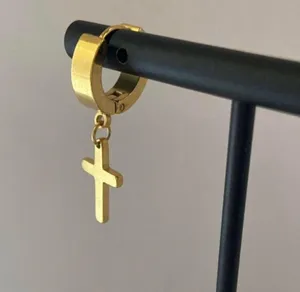 Cross Dangle Drop Earrings for Men Women,Punk Hip Hop Earrings thumbnail 4