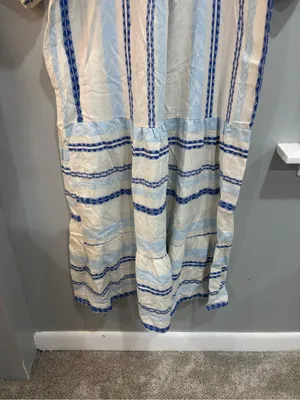 Anthropologie Luisa Perla Tiered Maxi Dress Cotton Resort Dress Boho Summer L thumbnail 9