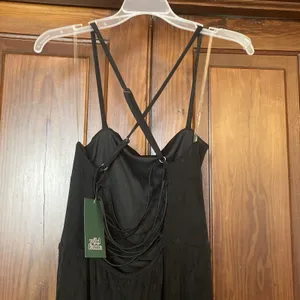 Wild Fable New Black Maxi Dress Sleeveless Stretch Back Straps Size M thumbnail 3