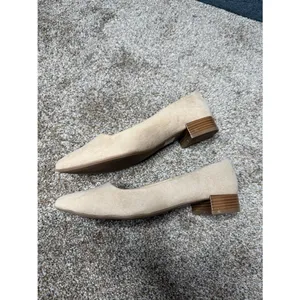 Lulus Women's Alessia Light Nude Suede Low Pointed-Toe Heels 7.5 thumbnail 5