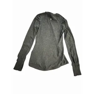 Lululemon Extra Mile Long Sleeve Shirt Sz 2 Cuffins Heathered Utilitarian #EE6-1 thumbnail 10