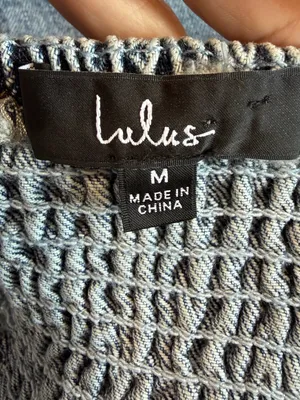 Lulus Denim Jumpsuit Sz Medium NWT Light Wash Date Night Out Brunch Bustier Fall thumbnail 9
