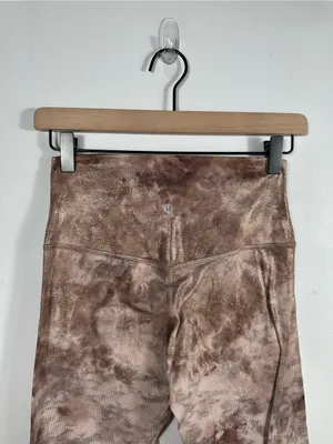 Lululemon‎ Align Crop 23” Shine Leggings Size 6 Diamond Dye Misty Shell Cacao thumbnail 6