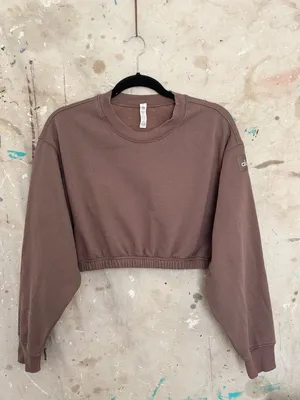 ALO Yoga Devotion Crewneck in Hot Cocoa thumbnail 2