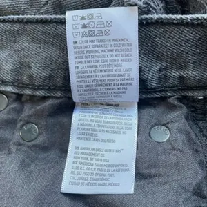 American Eagle Jeans Size 6 Black Ripped Distressed High Rise Straight Leg Y2K thumbnail 10