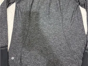 lululemon athletica Heathered Charcoal Quarter-Zip Pullover thumbnail 4