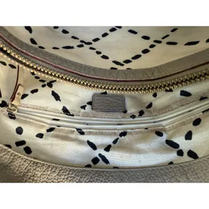 KATE SPADE‎ Pebbled Leather Bexley Stevie Satchel Shoulder Bag Light Gray S thumbnail 9