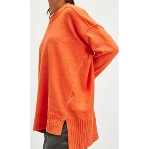 ✨Free People Phoebe Pullover Orange Sz Small Sweater✨ thumbnail 3