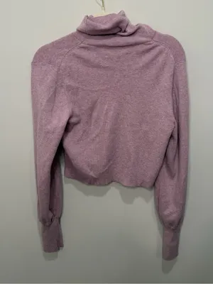 Wilfred‎ Aritzia Merino Wool Cotton Cropped Turtleneck Sweater Size Small thumbnail 4