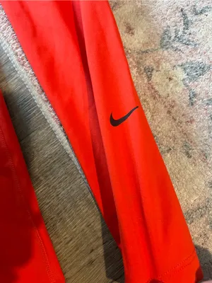Nike Red Athletic Tights with Black Swoosh thumbnail 5