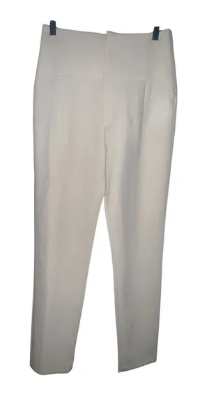 Zara‎ Beige Straight Leg High Waisted Polyester Dress Pants Women Size Medium thumbnail 1