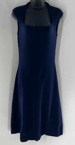 Ralph Lauren Black Label Classic Navy Wool Blend Professional/Classic Dress-Sz L thumbnail 1