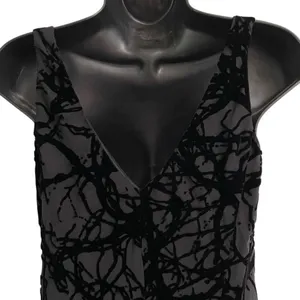 Vintage Slip Dress Y2K Jones New York‎ Women’s 4 Witchycore Goth Black Maxi NEW thumbnail 5