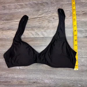 Aerie Womens Black Bikini Swim Top Scoop Neck Basic Neutral Plus Size XL thumbnail 7