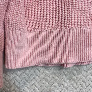 J. Crew Womens Powder Pink Cable Knit Crewneck‎ Barbiecore Sweater Large thumbnail 8