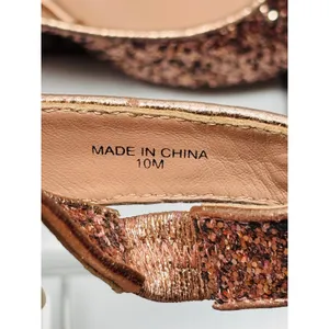 James Chan Nakasey Slingback Flats Womens 10 Pink Rose Gold Glitter Pointed Toe thumbnail 9
