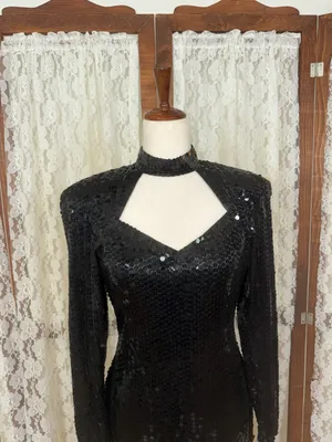 Gorgeous Vintage 90s Nightline Sequin Formal Dress thumbnail 4