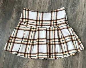 Blue Rain Pleated Plaid Mini Skirt thumbnail 1