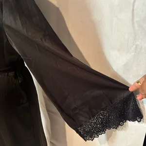 SO Black Lace Detail Robe thumbnail 4