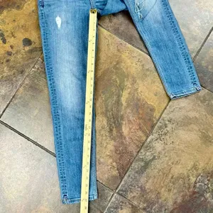 Zara Z1975 Distressed Ripped Skinny Denim Jean 4 thumbnail 5