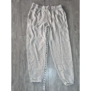 aerie Light Gray Sweatpants  Drawstring Joggers Xs thumbnail 2