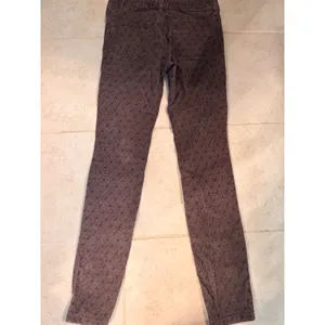 Free People‎ Corduroy Skinny Pants Brown Floral Print Size 28 Low Rise Stretch thumbnail 8