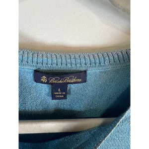Brooks Brothers Womens Metallic Blue Cardigan and Shell Sweater Set 2 Piece Fair thumbnail 12
