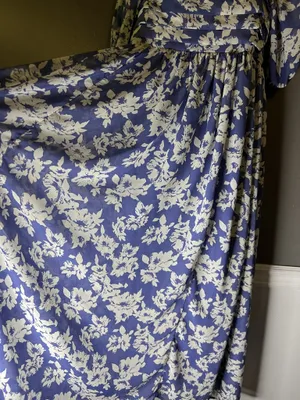 Wallflower Dress Womens Large Blue Floral Square Neck Smocked Maxi Sundress thumbnail 6