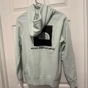 The North Face 2 Sided Hoodie Mint Green Size Medium. thumbnail 6