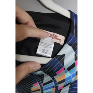 Mara Hoffman Dress Women XS Blue Great Geometric Kaleidoscope Shift Mini Pockets thumbnail 3