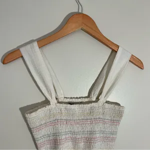 Madewell Rainbow Smocked Peplum Tank thumbnail 4