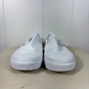 Vans Solid White Classic Slip On Low Top Casual Sneakers Canvas M5.5/W7 Retro thumbnail 2