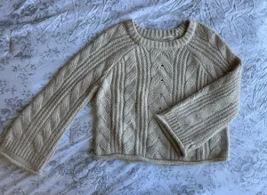 Universal Threads Cream Cable Knit Sweater thumbnail 1