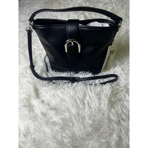 No Boundaries Moto Bucket Bag Black Convertible Crossbody Shoulder Purse NWT thumbnail 3