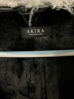NEW AKIRA “Aspen Glow Up” Faux Fur Coat – Black – Size Large thumbnail 9
