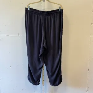 Sonoma Goods For Life Women's XL Gray Lyocell Linen Blend‎ Jogger Pants Cropped thumbnail 2