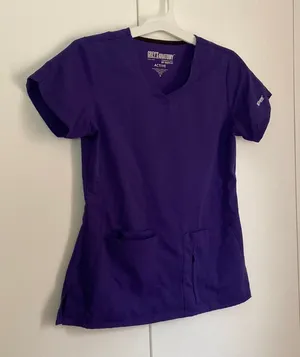 Grey’s Anatomy Professional Wear by BARCO Active Scrub Top Small Purple thumbnail 1