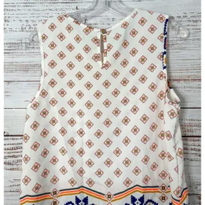 Pink Blush Women's Aztec Print Keyhole Back Sleeveless Top Multi-Color Medium thumbnail 10