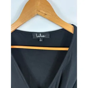 Lulus Black True Wrap Dress Size Small thumbnail 3