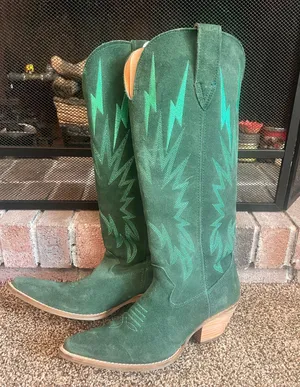 Knee-High Green Dingo Boots thumbnail 1