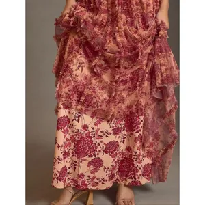 NWT Mac Duggal 8013 V-Neck Ruffled Mesh Dress Size 8 thumbnail 6
