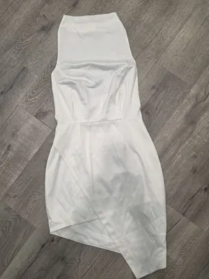 Elliatt White Asymmetrical Hem Cocktail Dress Medium wedding bridal sexy thumbnail 3