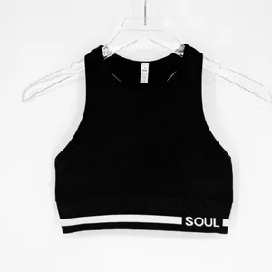 SoulCycle Longline Ribbed‎ Sports Bra Women's Small Black Activewear thumbnail 2