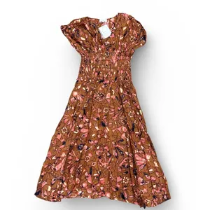 A.L.C.‎ Lucia Floral Smocked Midi Dress Size 6 NWT Burnt Orange thumbnail 8