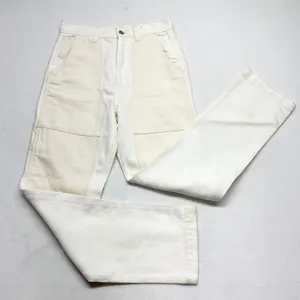 Madewell‎ Perfect Vintage Straight Carpenter Jeans Women 26 White Colorblock thumbnail 1