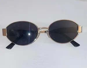 New 90’s style Sojos Gold and Black Oval Sunglasses uv 400 thumbnail 1