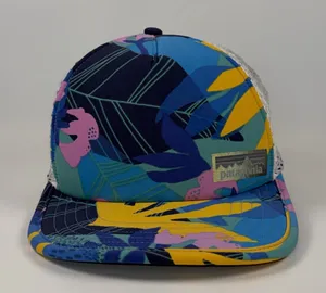 Patagonia Duckbill Hat Hawaiian Aloha Tropical Floral Mesh Trucker Cap EUC thumbnail 1