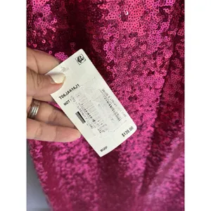 Next Up Hot Pink Size 5/6‎ Dress One Shoulder Evening Gown Sequin Formal thumbnail 3