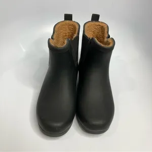 Chooka black Chelsea rain boots lined size‎ 6 thumbnail 4