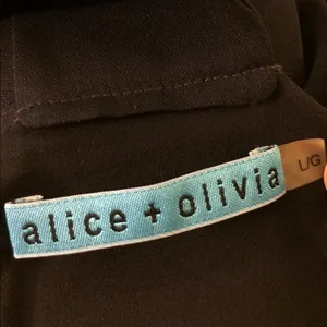 Alice + Olivia Sequin V-Neck Blouse Top Tank Dark Blue Large thumbnail 6